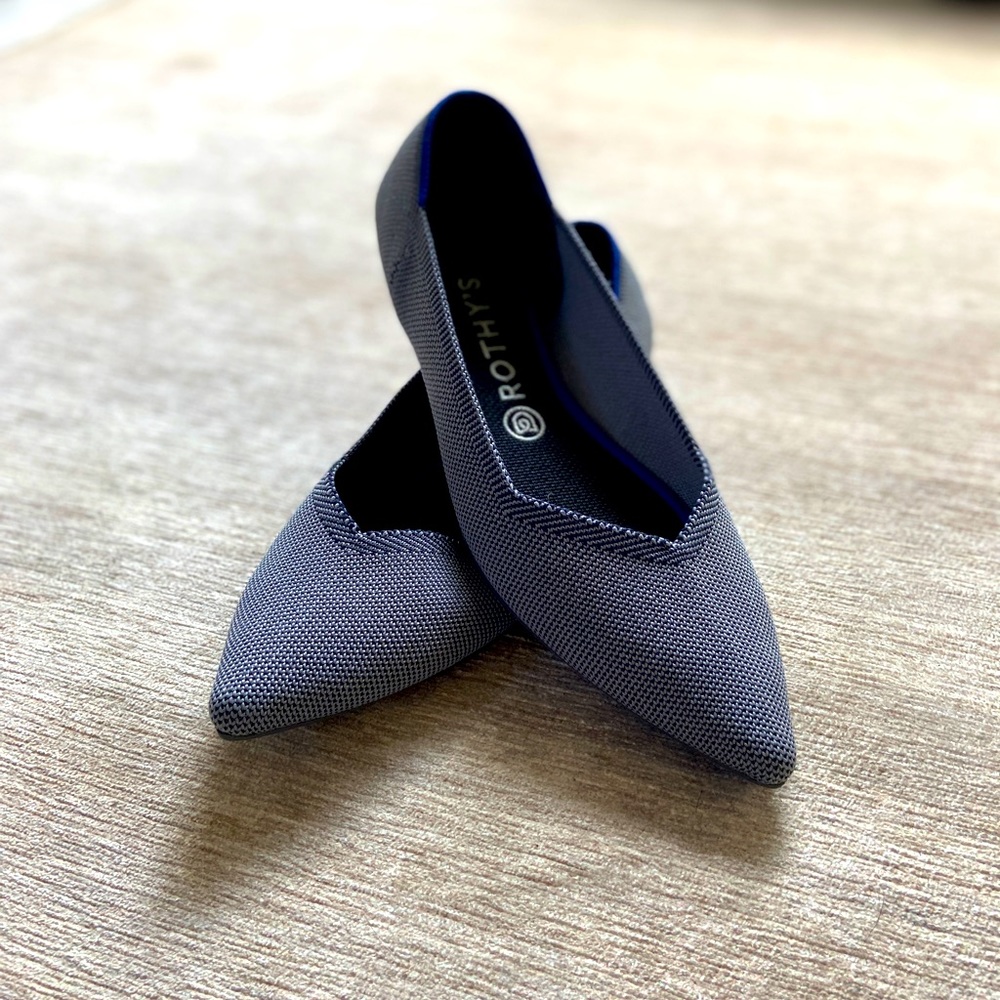 Rothy’s Cloud Grey Birdseye Points
